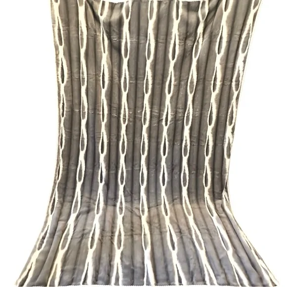 Blanket 72”x102” Bubble Faux Rabbit Fur 1300GSM Throw - Picture 2 of 8